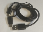  -> KABEL 2W1 USB-TYPE-C/microUSB 1m Czarny