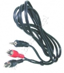  -> Kabel połączeniowy <br>  wtyk mały JACK (3,5mm) <br>  2x wtyk cinch ( RCA )5m